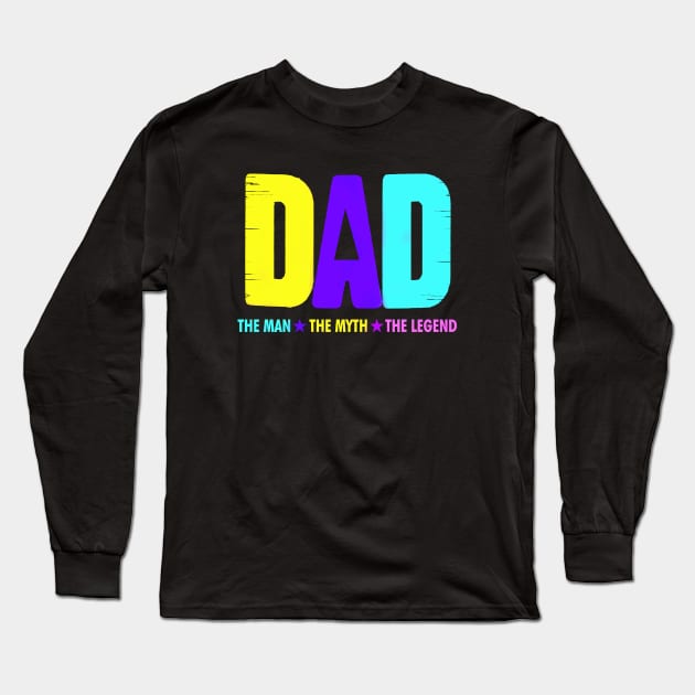 DAD THE LEGEND Long Sleeve T-Shirt by Aries Black